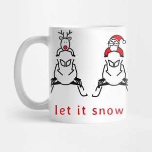 Let it snow mobile Mug